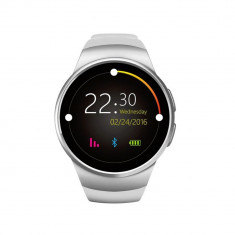 Ceas Smartwatch KW18 cu Functie Apelare, SMS, Senzor puls, Bluetooth, Pedometru, Monitorizare somn, Argintiu - Alb foto