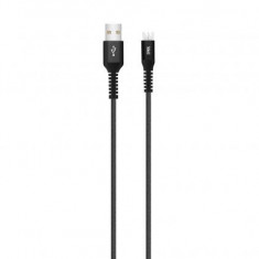Cablu de date si incarcare micro USB 2.1A 1m Well negru