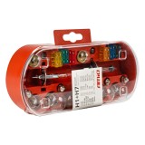 Set becuri si sigurante auto de rezerva 30 piese H7 H1 12V AMiO