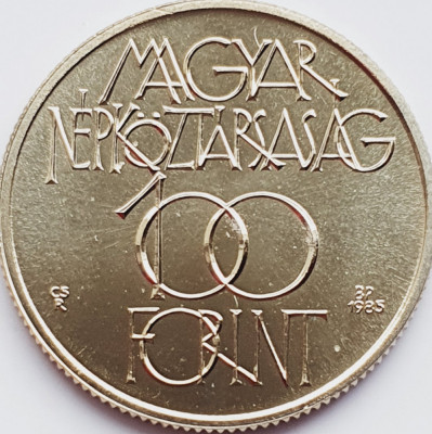 2825 Ungaria 100 Forint 1985 Budapest Cultural Forum km 651 UNC foto