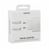 Incarcator Retea USB Samsung EP-TA845XWEGWW 45W cu Cablu de date USB Type-C, Alb Original EU Blister