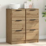 VidaXL Dulapuri, 2 buc., stejar artizanal, 30x30x70 cm, lemn compozit