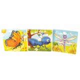 Set 3 ​Puzzle din lemn, insecte, 7Toys