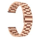 Curea din metal, compatibila Huawei Watch Fit 3, adaptor inclus, telescoape Quick Release, Rose Gold