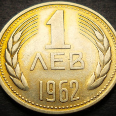 Moneda 1 LEV - BULGARIA, anul 1962 * cod 3828