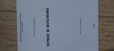 Elemente de reumatologie - Lia Georgescu 1994 foto