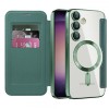 Husa MagSafe pentru Samsung Galaxy S23 S911, Techsuit, SmartMag Book, Verde