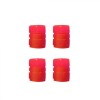 Set 4 capace pentru supapa cauciucuri, fosforescente, universale, ABS, rosu
