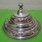 Superb vas argintat Art Nouveau cu capac , pentru CAVIAR , inceput de secol XX