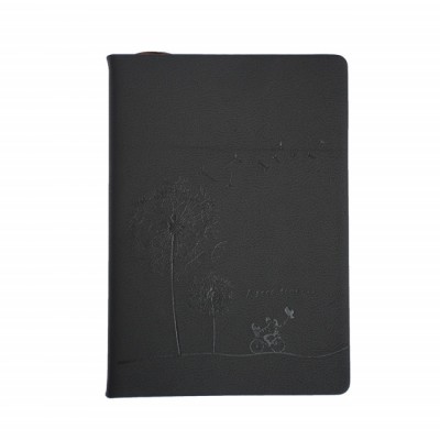 Agenda Pufo A5 nedatata, Couple&amp;#039;s Diary, 145 pagini, 21 x 15 cm, negru foto