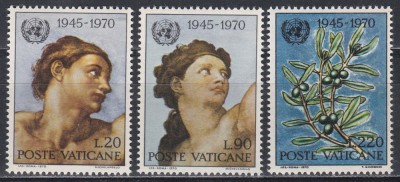 Vatican 1970 - A 25-a aniversare a ONU, MNH foto