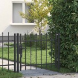 vidaXL Poartă de gard Gri 100 x 75 cm Oțel acoperit cu pulbere