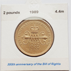 1819 Marea Britanie UK Anglia 2 Pounds 1989 Elizabeth II Bill of Rights km 960