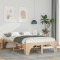 vidaXL Cadru de pat de podea Maro 135 x 190 cm Lemn de brad 872995