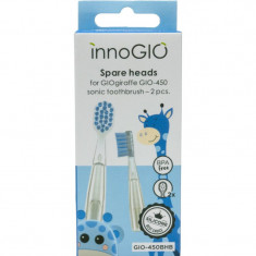 innoGIO GIOGiraffe Spare Heads for Sonic Toothbrush Capete de schimb pentru baterie sonic periuta de dinti pentru copii GIOGiraffe Sonic Toothbrush Bl