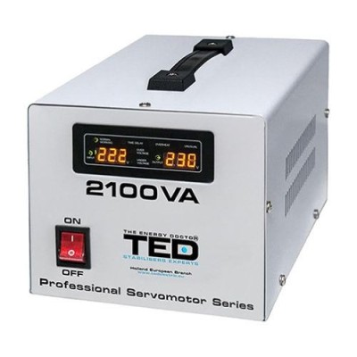 Stabilizator tensiune servomotor 2100VA - TED VC2100 SafetyGuard Surveillance foto