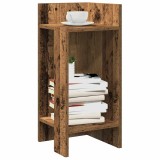 vidaXL Mese laterale 2 buc cu raft lemn vechi 25,5x27x60 cm 858557