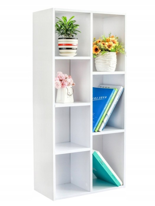 Feh&eacute;r k&ouml;nyvespolc 50x24x106 cm