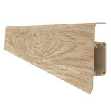 Plinta parchet PVC Vilo Esquero 607, canal cablu, platan mexican, 2500 x 66.6 x 21.9 mm