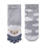 Cumpara ieftin Sosete cu accesoriu dentitie BabyJem Teether Socks (Culoare: Gri)