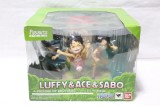 Figurina BANDAI Figuarts One Piece ZERO Luffy &amp; Ace &amp; Sabo A Promise Of Brothers