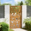 VidaXL Poartă de grădină Design cu lumină oțel rezistent la intemperii 4100957
