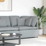VidaXL Modul modular de colț pentru canapea cu perne gri deschis 100cm