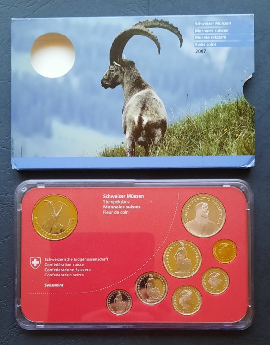Set monede Elvetia, anul 2007 - BU - A 3333