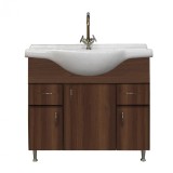 Dulap Baie Inferior Bianca Plus 85 cu Lavoar, Nuc Aida, PAL, 85x85x48 cm