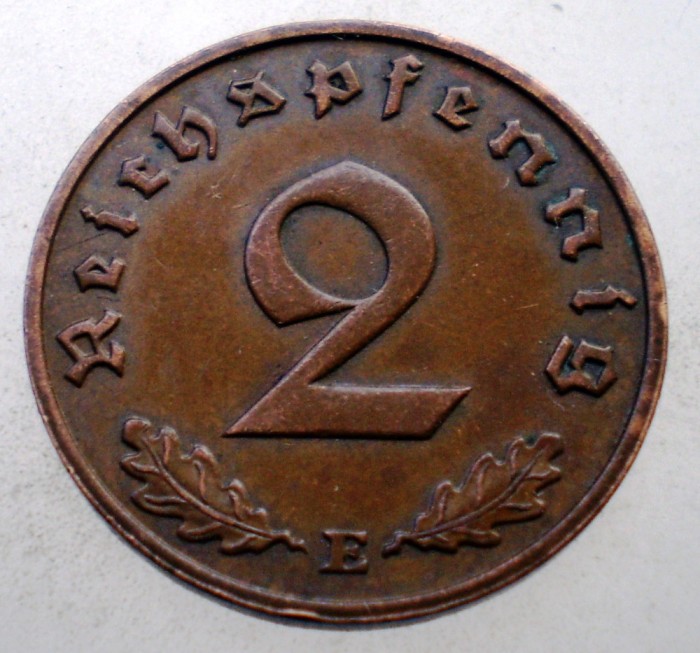 2.629 GERMANIA 2 REICHSPFENNIG 1938 E