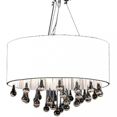 Candelabru cu 85 de cristale, alb foto