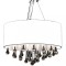Candelabru cu 85 de cristale, alb