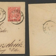 Germany North Confederation 1868 Postal History Rare Cover Wurzen DB.546