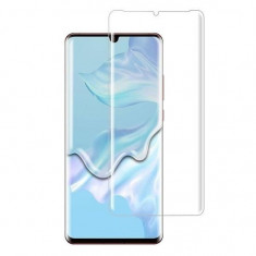 Folie Sticla Huawei P30 Pro Fara Lampa si Gel UV Wozinsky UV 5D Transparent foto