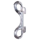 Accesoriu BDSM, Zado, Carabinier dublu, metalic, 10cm, argintiu