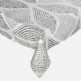 Fata de masă din material textil gri cu model &icirc;n linii 180x140cm, CMCLASS