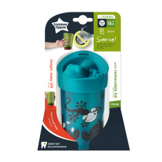 Cana Tommee Tippee No Knock Large cu capac 300 ml 18 luni + soparlita verde