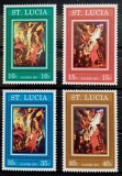 BC251, ST.Lucia 1971, serie picturi, Craciun, Nestampilat