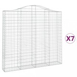 Cumpara ieftin Cosuri gabion arcuite 7 buc, 200x30x180/200cm, fier galvanizat