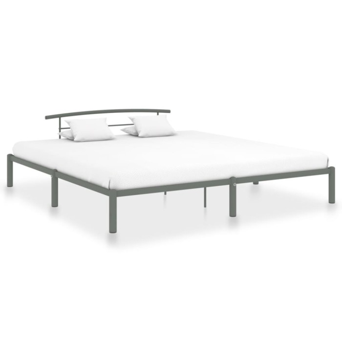 vidaXL Cadru de pat, gri, 200 x 200 cm, metal 284706