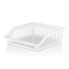 Organizator Frigider Plastic, Model Perforat, Culoare Alb, Dimensiuni 29x26x8.5 cm, Oem