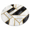 Exclusiv EMERALD covor 1015 cerc - glamour, stilat, marmură, geometric negru / aur, cerc 120 cm