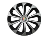 Cumpara ieftin Set 4 capace roti Fame Gri-Negru cu inel R14, pentru gama auto Alfa Romeo, Autohelix MSA