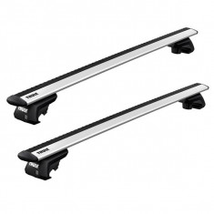 Bare transversale Thule Evo Raised Silver pentru Skoda Octavia II Wagon 2004-2013