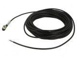 Cablu de conectare M12 PIN: 4 - 20mm - mufă 250VAC 4A