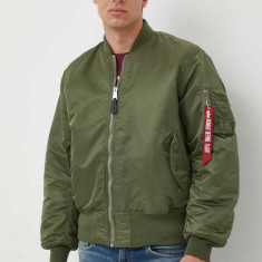 Alpha Industries geacă bomber cu două fețe MA-1 bărbați, culoarea verde, de tranziție 100101.01-SageGreen