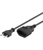 Prelungitor Goobay EURO, 3m, 2x0.75mm, mama-tata, Negru, 2.5A