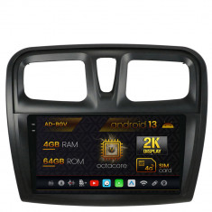 Navigatie Dacia Logan Sandero, Android 13, V-Octacore 4GB RAM + 64GB ROM, 9.5 Inch - AD-BGV9004+AD-BGRKIT375