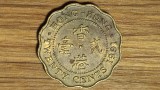 Hong Kong - bijuterie de moneda dantelata - 20 cents 1991 - Elisabeta II - superba !, Asia