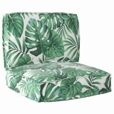 Set de perne pentru palete, 2 piese, model cu frunze, țesătură Oxford